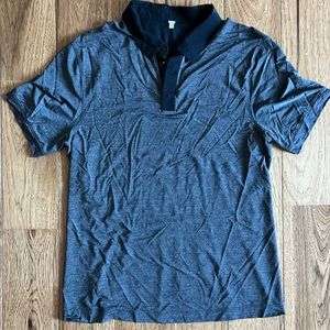 Lululemon Size M Grey & Black Polo short sleeve shirt